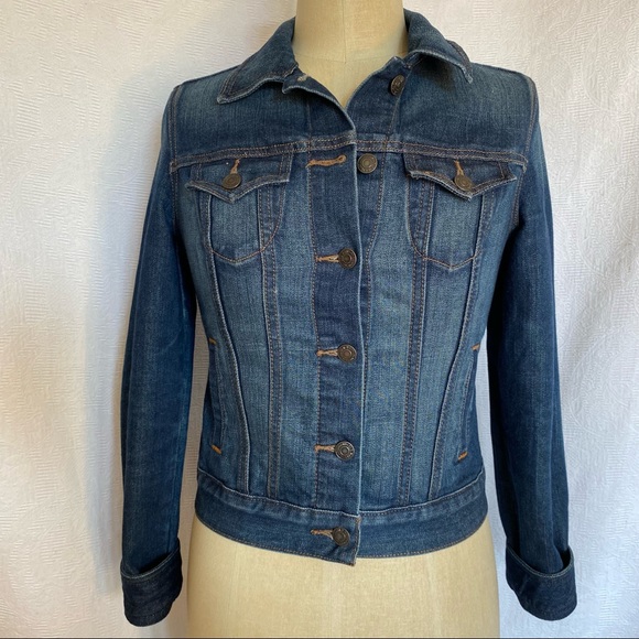 Old Navy dark denim truckers jacket. Size Sm. EUC - Picture 1 of 7